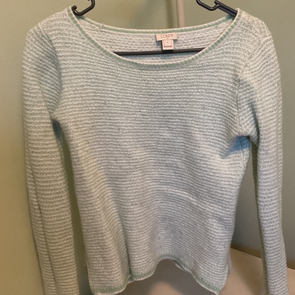 J Crew Womens Light Mint Green Crewneck Sweater Size Small